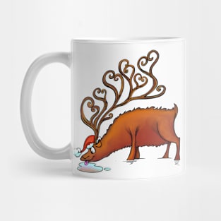 Love heart reindeer Mug
